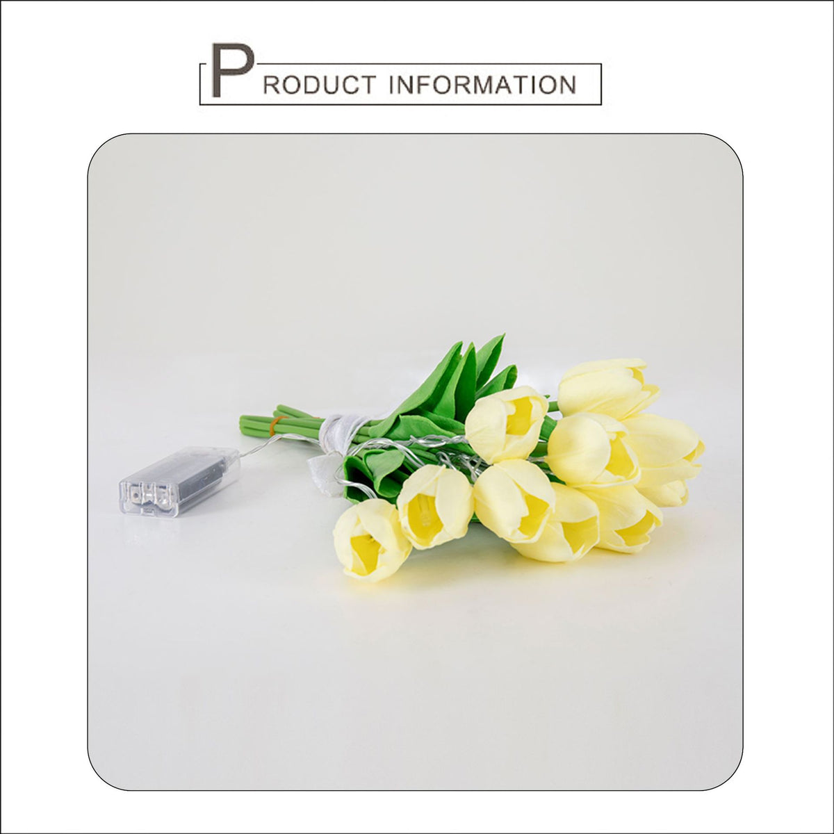 LED Tulip Bridal Bouquet With Lighting Chain - GHAVASTORE
