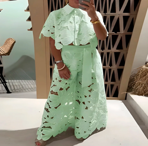 Pluzi Set: Lightweight Lace Pants and Top (Summer 2025)
