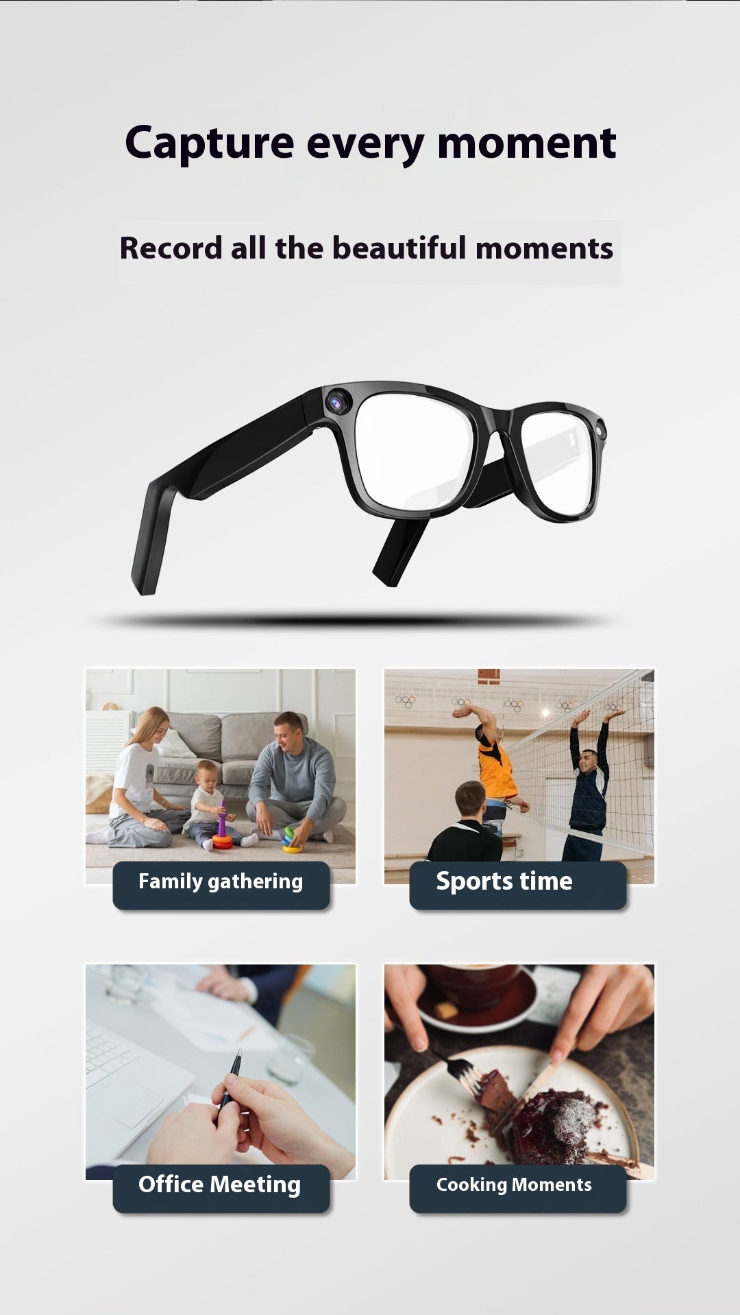 AI Camera Smart Glasses - GHAVASTORE