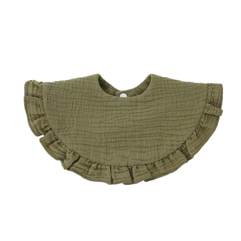 Soft Cotton Ruffle Bib For Infants And Toddlers - GHAVASTORE
