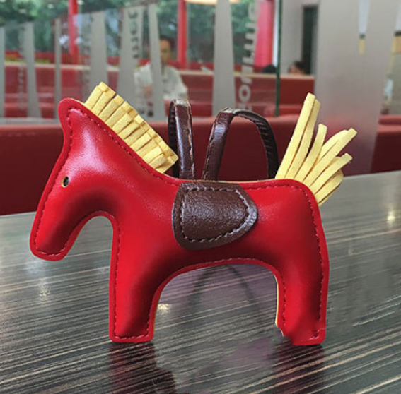 Handmade Leather Pony Keychain And Bag Charm - GHAVASTORE