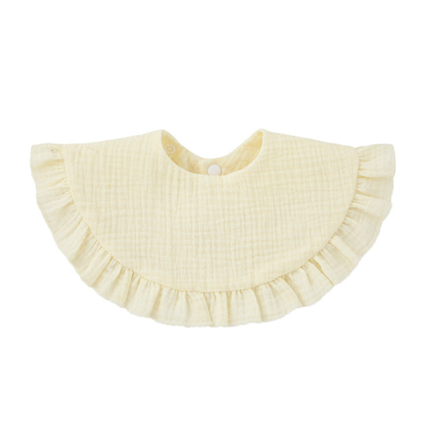 Soft Cotton Ruffle Bib For Infants And Toddlers - GHAVASTORE