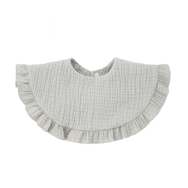Soft Cotton Ruffle Bib For Infants And Toddlers - GHAVASTORE