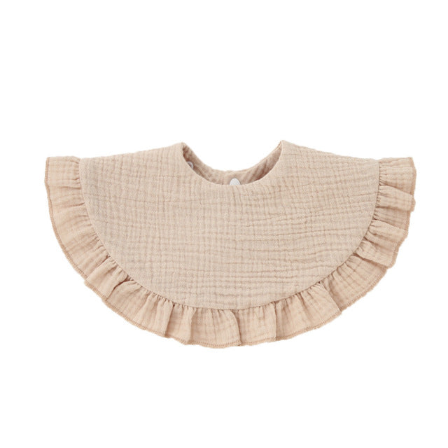 Soft Cotton Ruffle Bib For Infants And Toddlers - GHAVASTORE