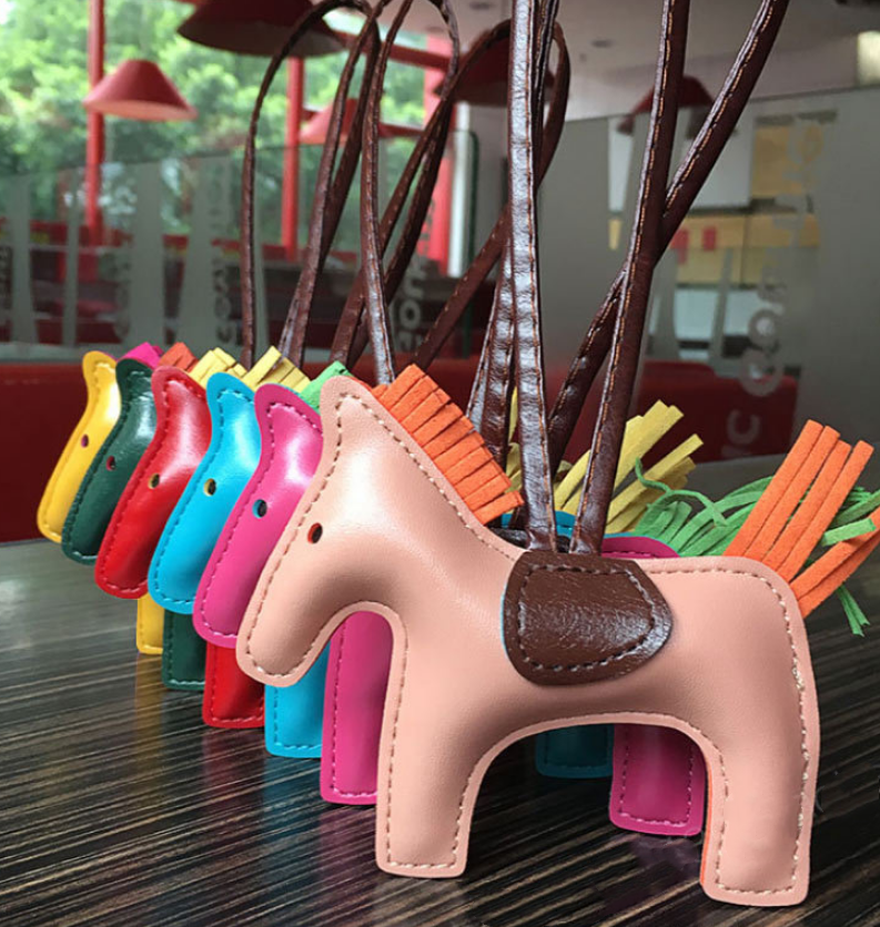 Handmade Leather Pony Keychain And Bag Charm - GHAVASTORE