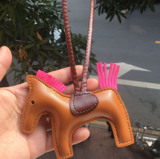 Handmade Leather Pony Keychain And Bag Charm - GHAVASTORE