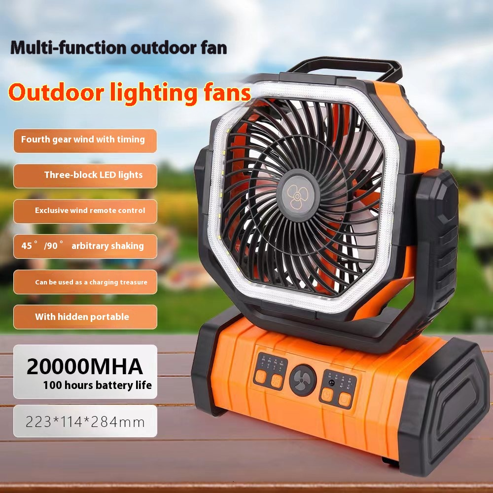 Outdoor Household Power Bank LED Light Camping Fan - GHAVASTORE