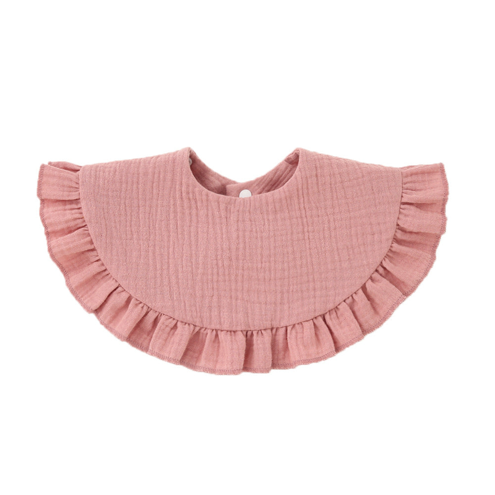 Soft Cotton Ruffle Bib For Infants And Toddlers - GHAVASTORE