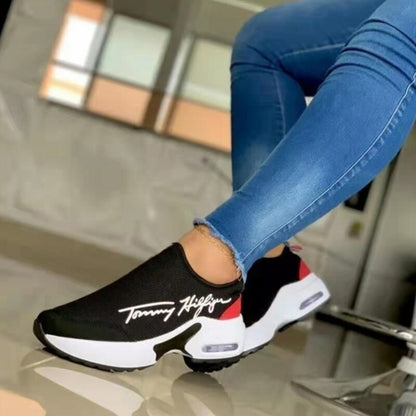 Casual Breathable Wedges Ladies Walking Sneakers Flat Women Shoes - GHAVASTORE