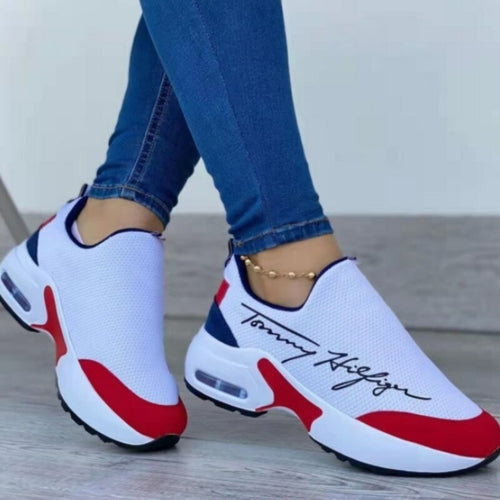 Casual Breathable Wedges Ladies Walking Sneakers Flat Women Shoes - GHAVASTORE