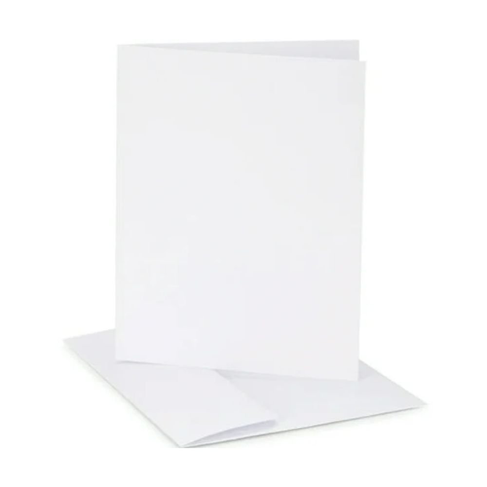 Darice A7 Cards & Envelopes 50 Sets Ensemble - White - GHAVASTORE