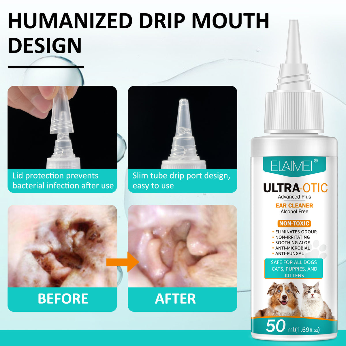Pet Ear Cleaner 50ml - GHAVASTORE
