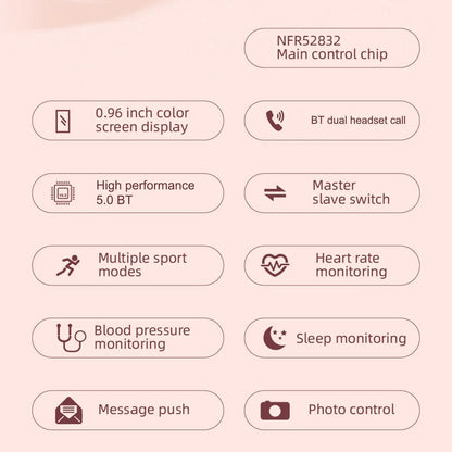 2-In-1 Smart Watch & Earbuds Fitness True Wireless Combo - GHAVASTORE