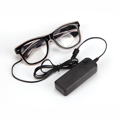 Glow in the Dark Multi-Color LED EL Wire Light-Up Glasses - GHAVASTORE
