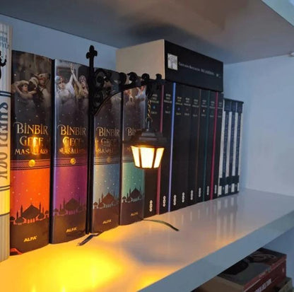 T Library Bookshelf Lighting Lantern Metal Craftwork - GHAVASTORE