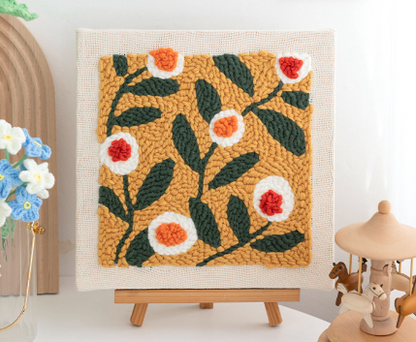 Poppy Punch Needle Kit with Embroidery Materials (One Set) - GHAVASTORE