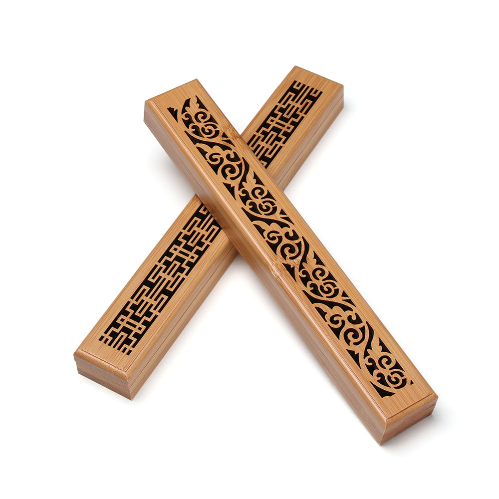 Bamboo Incense Burner With Agarwood Box For Home Use - GHAVASTORE