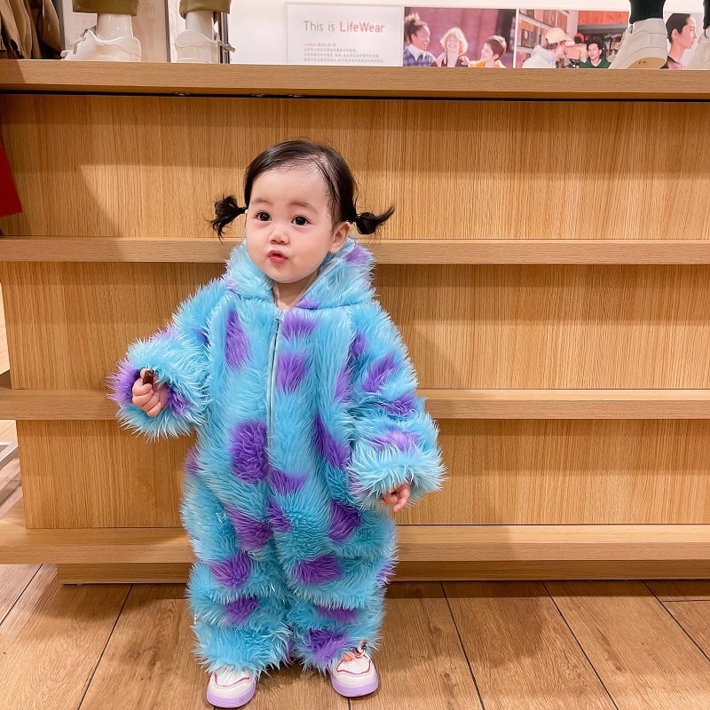 Cute Animal Baby Jumpsuit With Hooded Zipper - GHAVASTORE