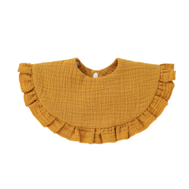 Soft Cotton Ruffle Bib For Infants And Toddlers - GHAVASTORE
