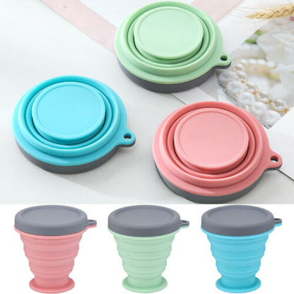 200ML Silicone Collapsible Travel Coffee Cup - GHAVASTORE