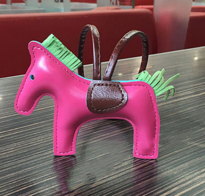 Handmade Leather Pony Keychain And Bag Charm - GHAVASTORE